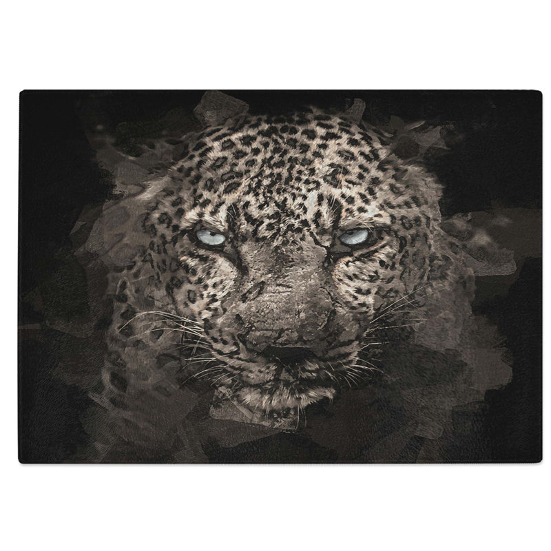 Glass Leopard in The Dark in Abstract Chopping Board, 39 cm W x 28.5 cm L