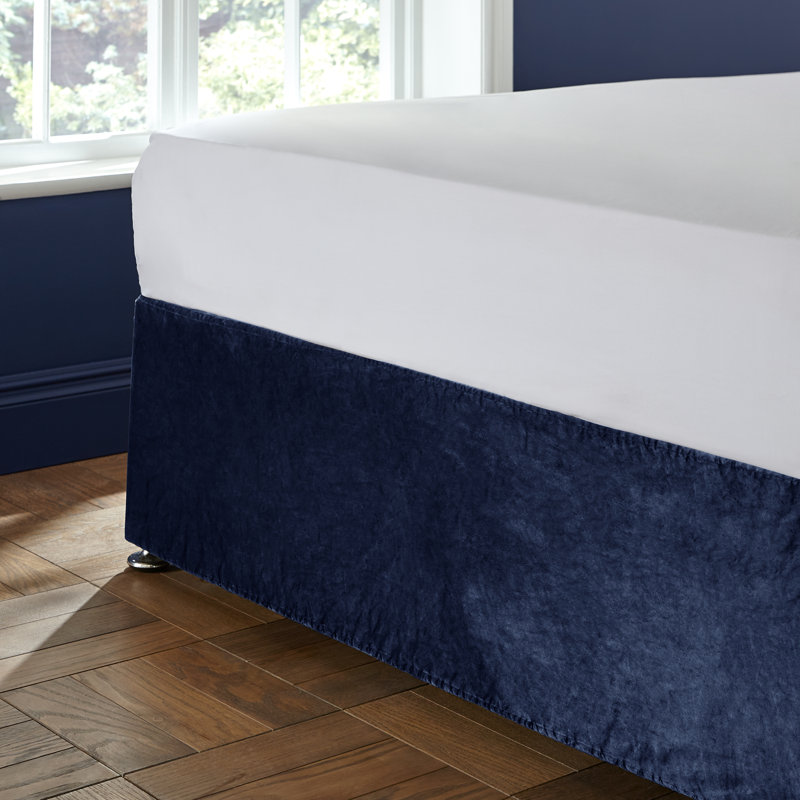 Kingsley Matt Elasticated Divan Base Wrap, Navy, UK Double - DE 135 x 190 cm