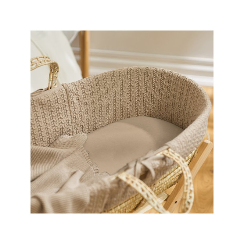 Linen Blend Fitted Moses Basket Fitted Sheet