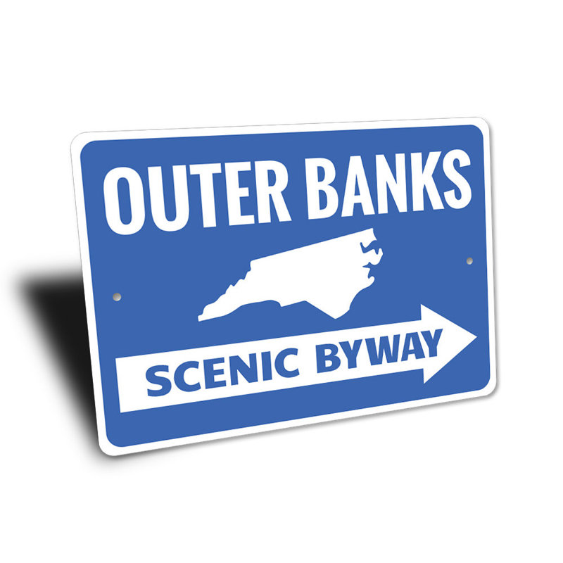 Enseigne en aluminium Outer Banks, H 10 po x l 14 po x P 0,04 po