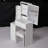 29.2" Small Space Left Bedside Cabinet Vanity Table + Cushioned Stool-941295022