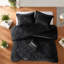 Ensembles de literie en velours noir de luxe pour lit simple TG, confort moderne pour la maison
