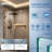 UKH07B2 32 in. W x 80 in. H Frameless Fixed Shower Glass Panel in Matte Black with 3/8 in. Clear Tempered Glass-121848379-121848371