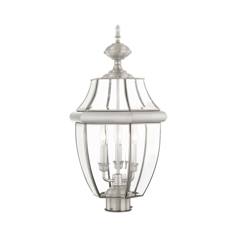 Tête de lanterne câblée 1 lumière Arelene, H 23,5 po x l 12,5 po x P 12,5 po, Nickel brossé