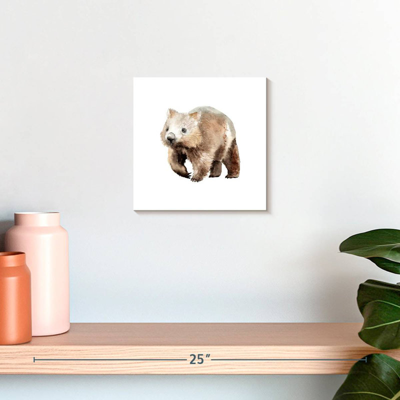 Crowle aquarelle Wombat, H 10 po x l 10 po