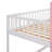 Pink-toned Twin Over Twin Castle Style Solid Wood Bunk Bed Frame with Integrated Side Ladder