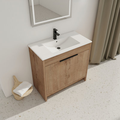 Meuble-lavabo sur pied simple 35,9 po Cithlaly