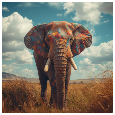 Coussins décoratifs éléphants colorés
