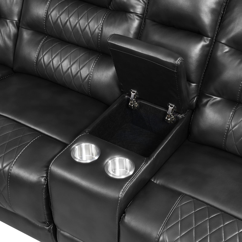 Canapé modulaire inclinable Royal Home, Noir, noir, noir, noir