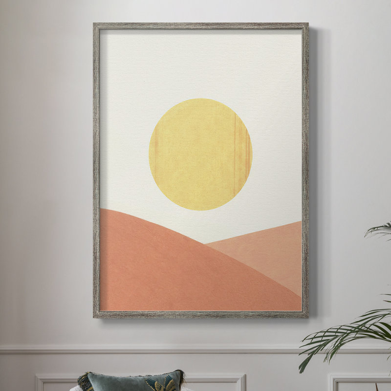 Simple Boho Sun I, reproduction encadrée - bois massif, H 21 po x l 17 po