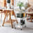 3‑Tier Utility Rolling Cart With Drawer and Wood Top, Mobile Wheeled Storage Trolley For Household Organization