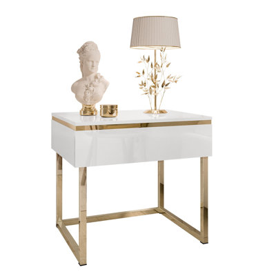 Doering 48cm W Metal Bedside Table
