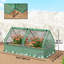 Lit de jardin surélevé 6 pi x 3 pi avec petite serre, vert et gris foncé