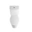 Toilette confortable avec siège 17 po, lavabo à double chasse 1,1 / 1,6, lavabo sans rebord, blanc brillant brillant 006 pour salle de bain en céramique hygiénique silencieuse