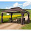 Gazebo Patio Gazebo, Aluminum Frame Double Roof Outdoor Gazebo Canopy Shelter