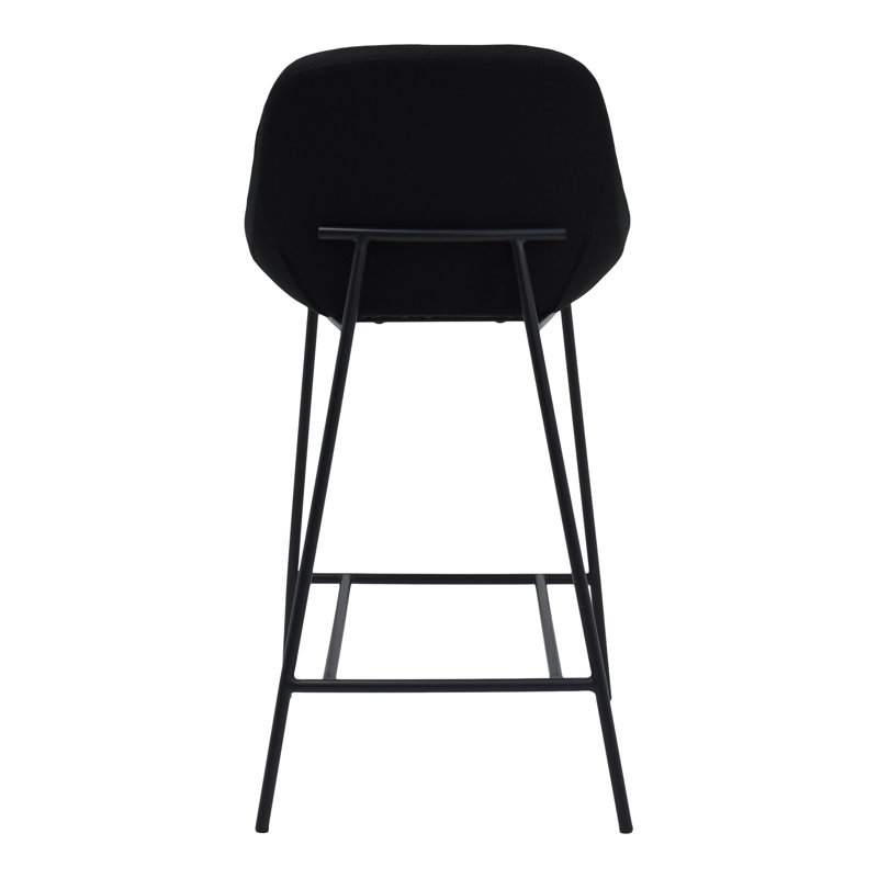 Shelby Wood Counter Stool, Black, Counter Stool (27.2" Seat Height)