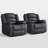 38" Wide Modern Soft Vegan Leather Manual Recliner -1835194097