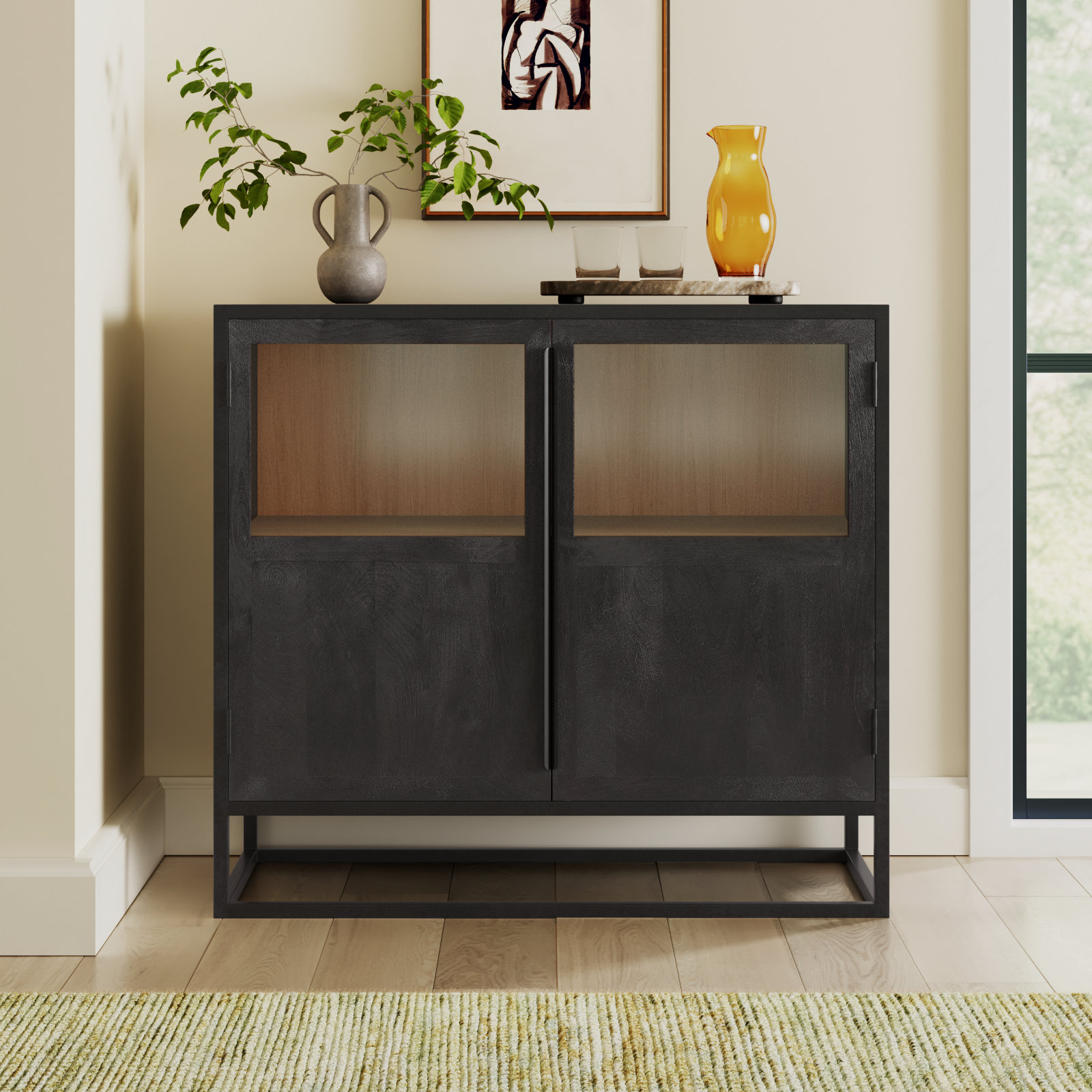 Clementine Accent Cabinet, Black