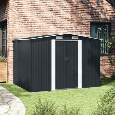 8.43 ft. W x 6.89 ft. D Steel Traditional Storage Shed