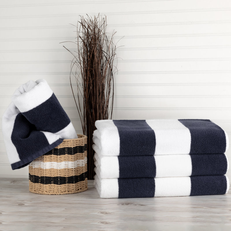 Ensemble de serviettes de plage 100% coton 4 pièces Safdie & Co., Bleu