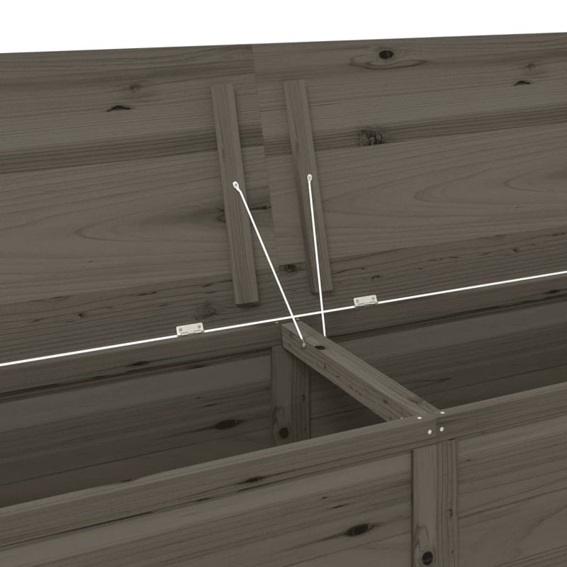 Water Resistant Fir Solid Wood Deck Box, Anthracite
