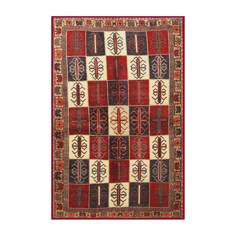 Tapis rouge à motif sud-ouest, Rectangle 2 pi x 3 pi