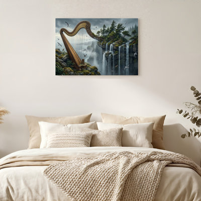 «Gallery Wrap», art mural sur toile pour le salon, la chambre à coucher, le bureau ou le vestibule - décoration murale décorative avec paysage fantastique
