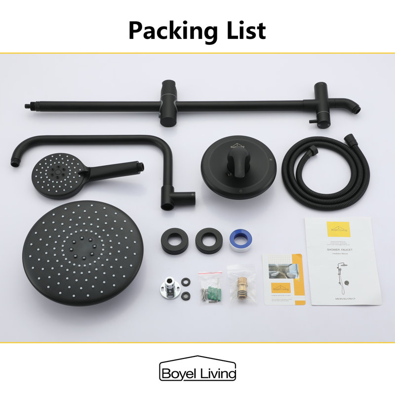 All-In-One Kit with Rough in-Valve, Matte Black