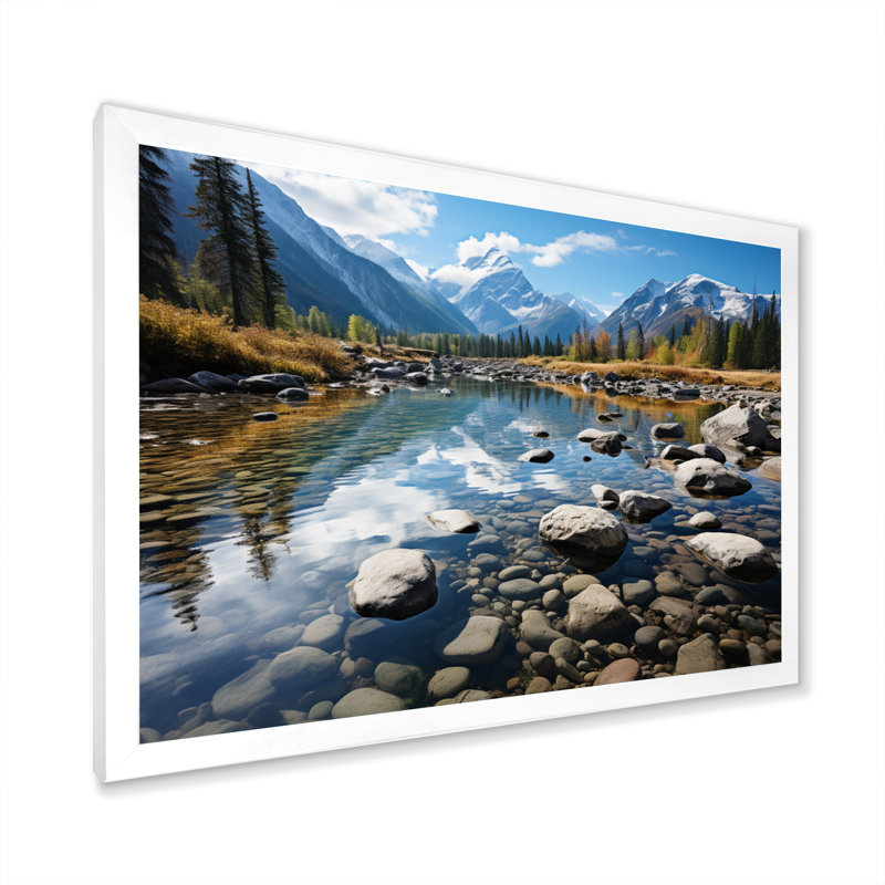 Canada Majestic Rockies II - impression, Cadre photo blanc, H 34 po x l 44 po x P 1,5 po