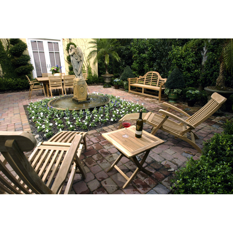 Costanzo Square Teak Folding Outdoor Side Table , 20'' in. W 20'' in. D