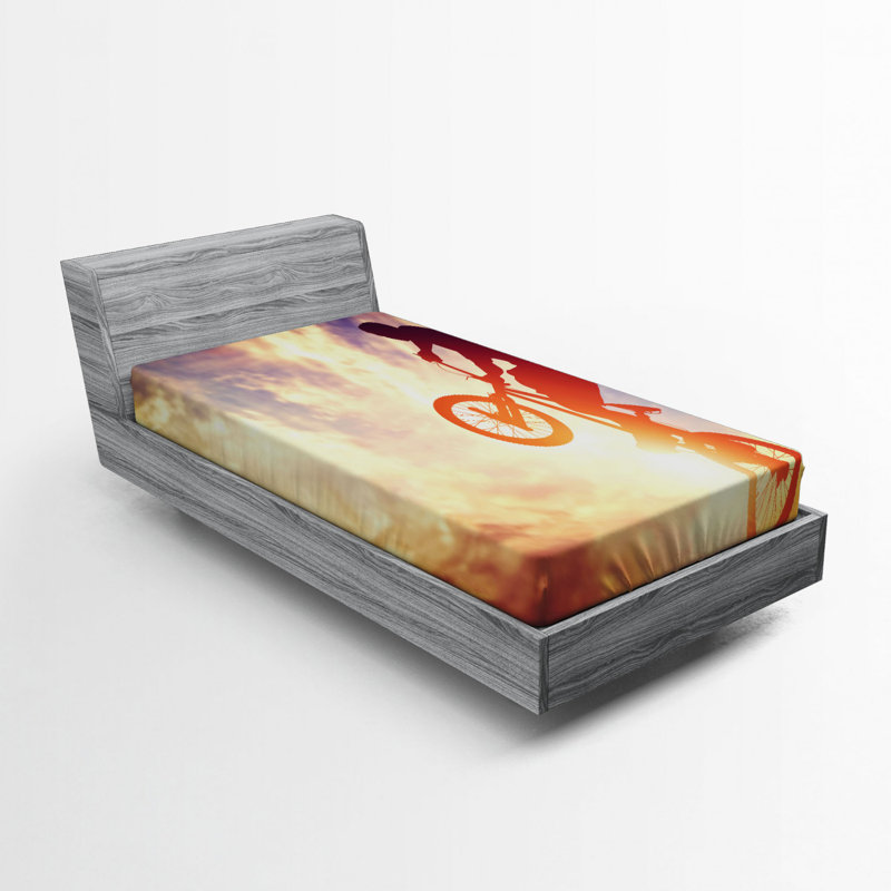 Microfiber Abstract Fitted Sheet, Twin XL Fitted Sheet