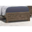 Lit simple rustique à finition brune - Unité de meuble en bois et en bois d'ingénierie avec finition élégante, tête de lit et rails-1349035164-1349035167