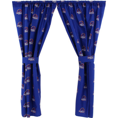 NCAA Cotton Semi Sheer Curtain Pair