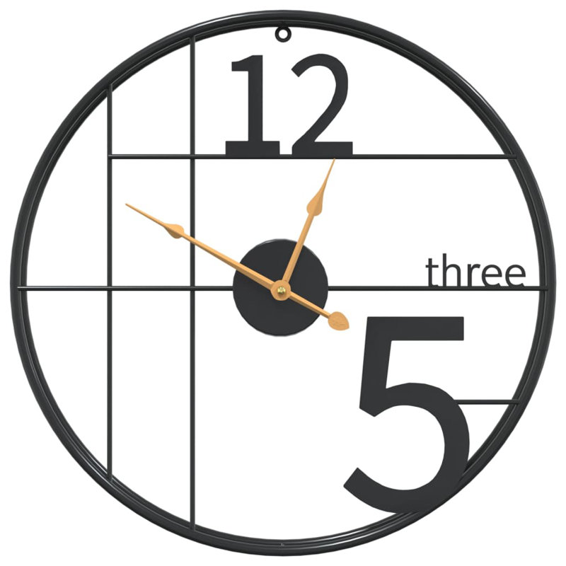 Battistini Iron Wall Clock, Black