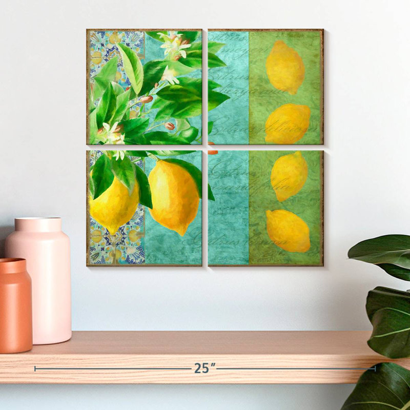 Yarlin citron citron floral, H 18 po x l 18 po