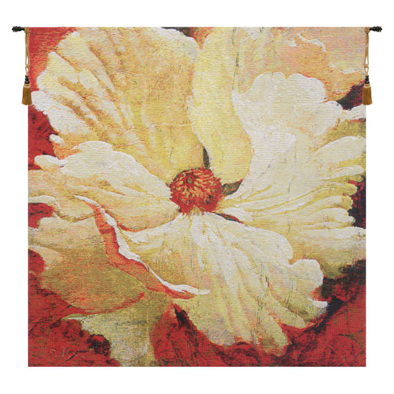Loom Woven Cotton Blend Wall Hanging, 21" H x 21" W x 0.15" D