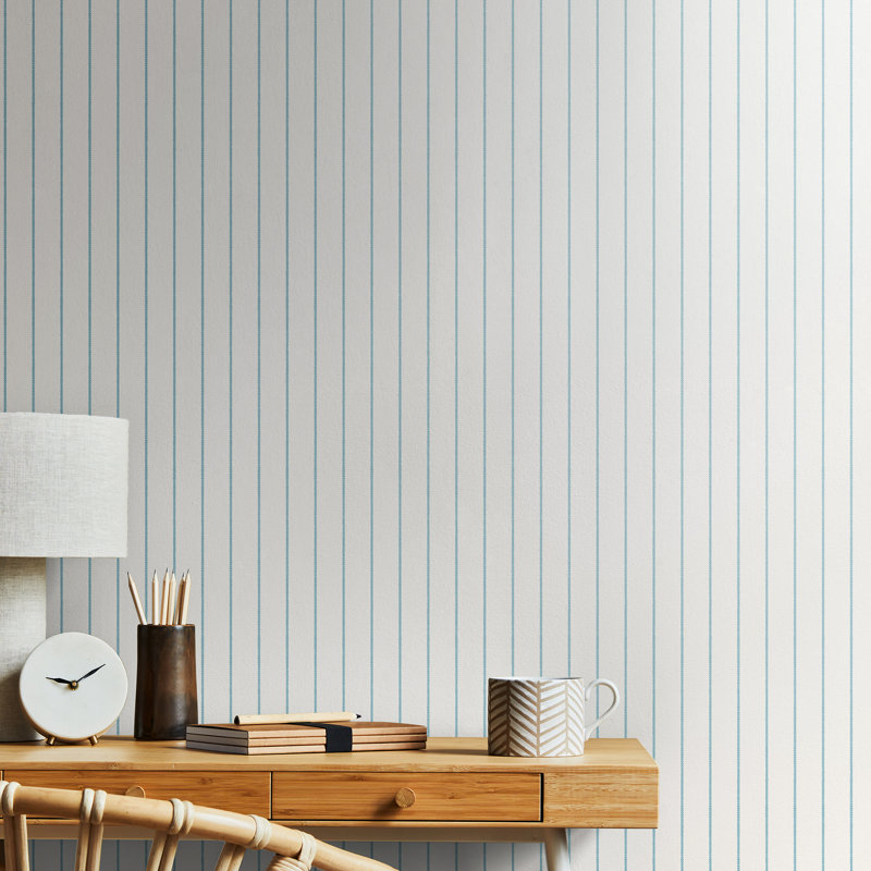 Scallop Stripe - Apple 10m Wallpaper, Blue Striped