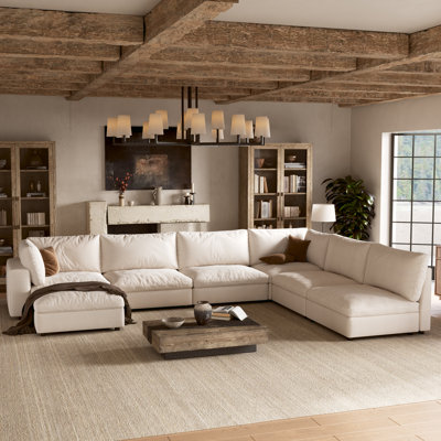 Canapé modulaire rembourré 7 pièces avec rangement 7 pièces 142 "