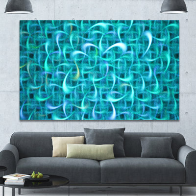 « turquoise aquarelle fractal pattern », impression sur toile