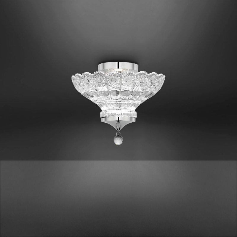 Sterling Crystal LED Semi Flush Mount, 9.5" H x 12" W x 12" D