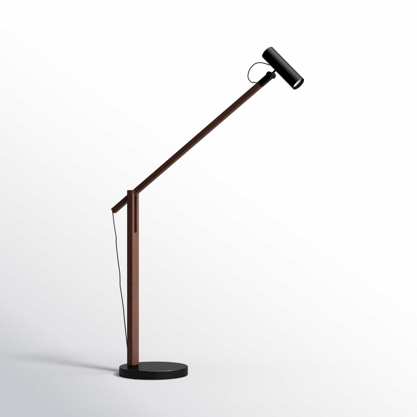 Dalila Adjustable Desk Lamp, Walnut Wood/Black