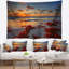 Tapisserie bleu ciel et nuage en polyester avec accessoires suspendus inclus-28489638