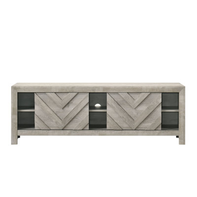 1pc Rustic Geometric Design Contemporary Traditional Interiors Entertainment Console TV Stand Living Room Furniture  On-Site