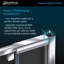 Porte de douche réversible demi-cadre l 50 "- 54" H 72 "-56434035