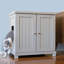The Refined Litter Box - Wood Cat Litter Box Enclosure Cabinet with Drawer, Cottage Style + Feet-1210003373-1210003347-1210003346