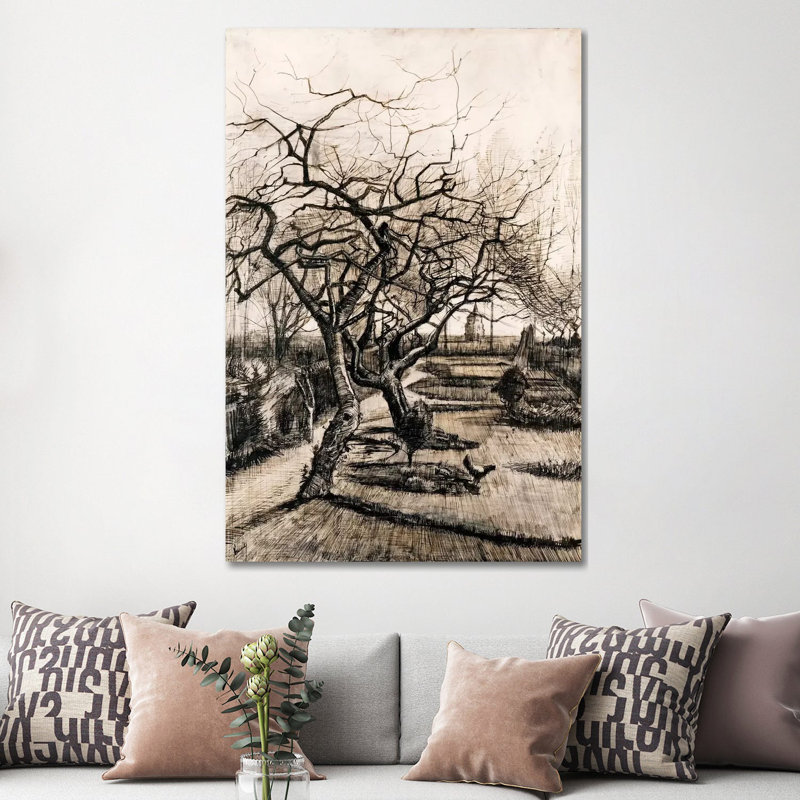 The Parsonage Garden At Nuenen In Winter by Vincent Van Gogh - Wrapped Canvas Print, 152.5 cm H x 101.5 cm W