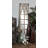 Wood Window Pane Inspired Panel Brown Wall Mirror with Galvanized Metal Frame