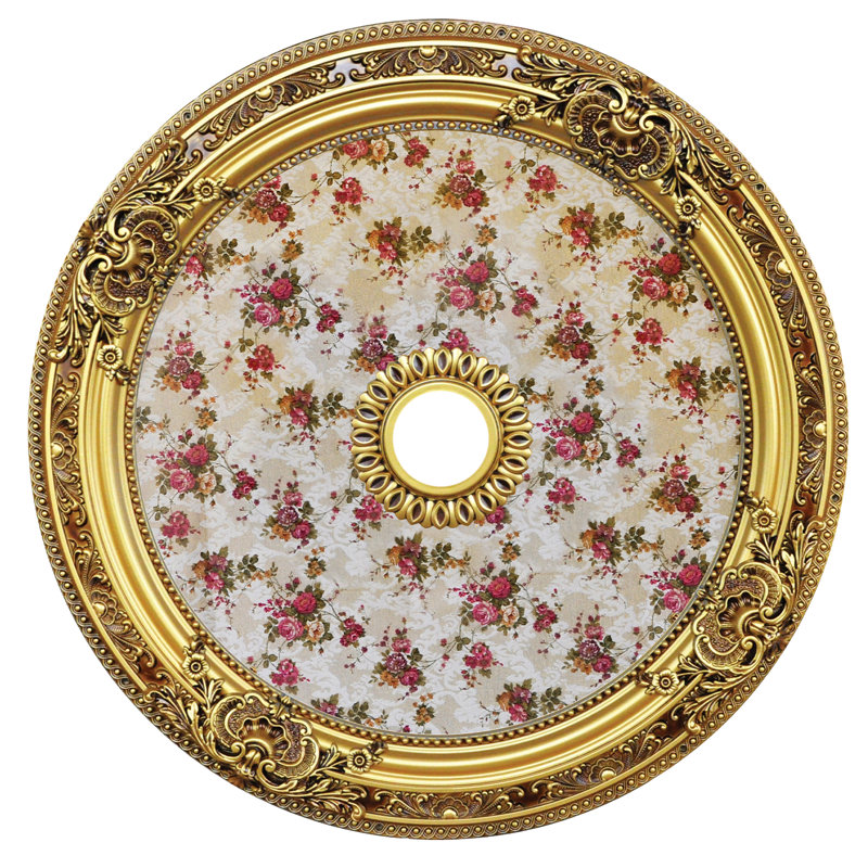 Médaillon de plafond rond rond, Or antique