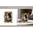 Ilarie Boho Butterfly Resin Picture Frame with Glass - 8" Metallic Gold Freestanding Photo Frame for Tabletop Display