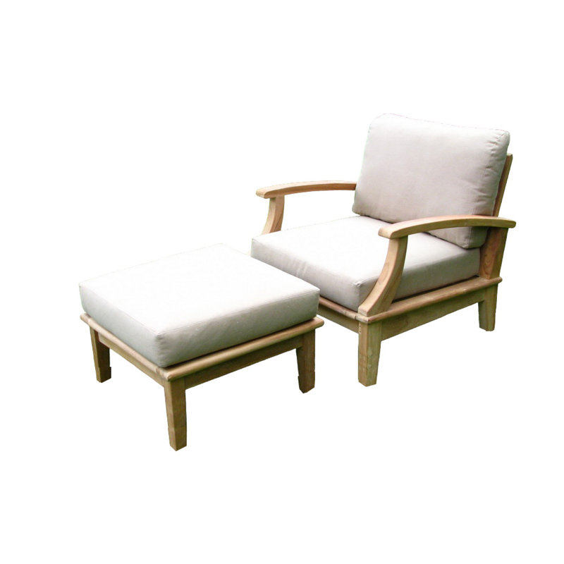 Erenay Outdoor Lounge Chair with Ottoman , Sunbrella® Cushions Included